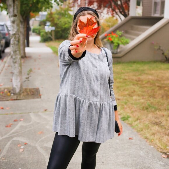 Tuckernuck Herringbone Darby Peplum Top/Jacket - Picture 3 of 6